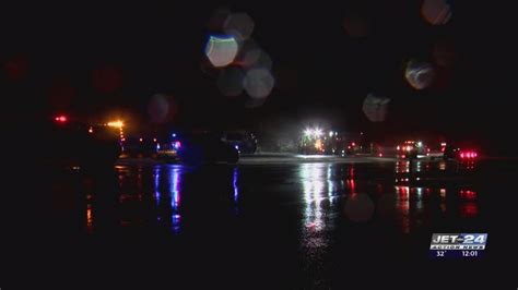 One hospitalized in Girard early morning rollover accident.